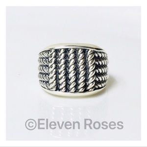 David Yurman Wide Maritime Sterling Rope Ring